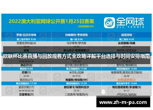 欧联杯比赛直播与回放观看方式全攻略详解平台选择与时间安排指南
